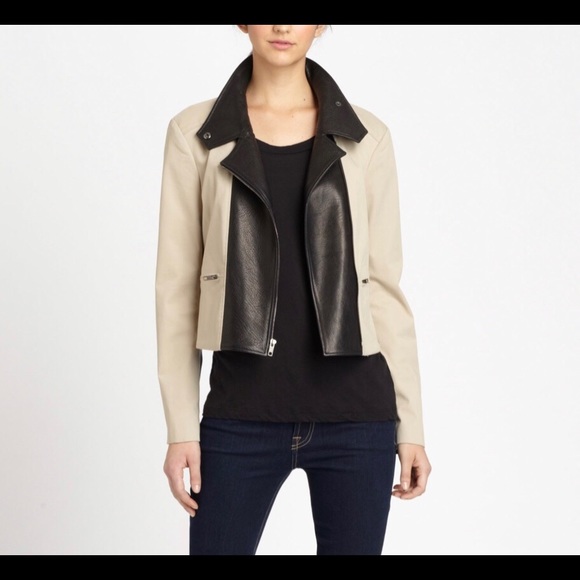 Theory Mixed Leather Jacket XS - Picture 3 of 6